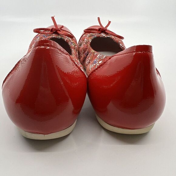 Sabrinas Ballet Flats Red Patent‎ Leather Cap Toe Spain Butterfly Bow 36 5.5-6 - Picture 12 of 13